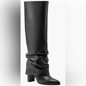 Marc Fisher LTD Lalita Knee High Boot Black Leather Sz 9.5